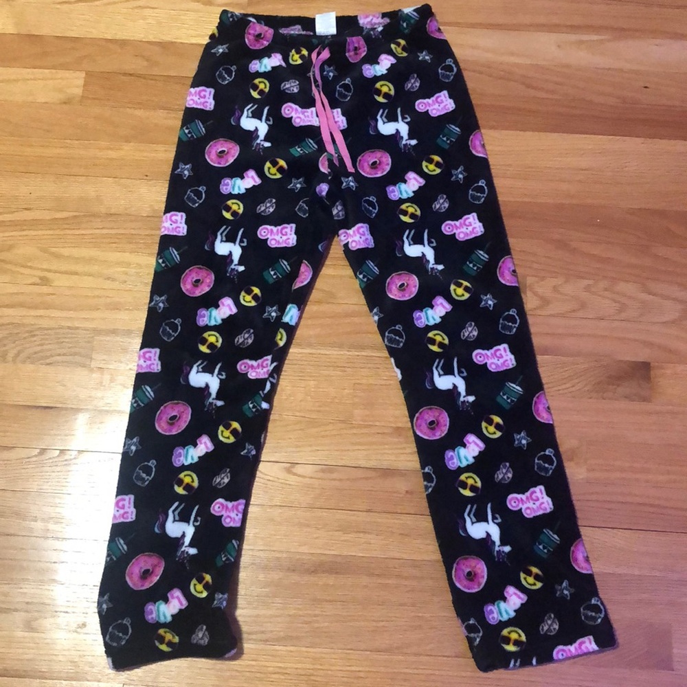 Donut Horse Emoji Fluffy Pajama Pants